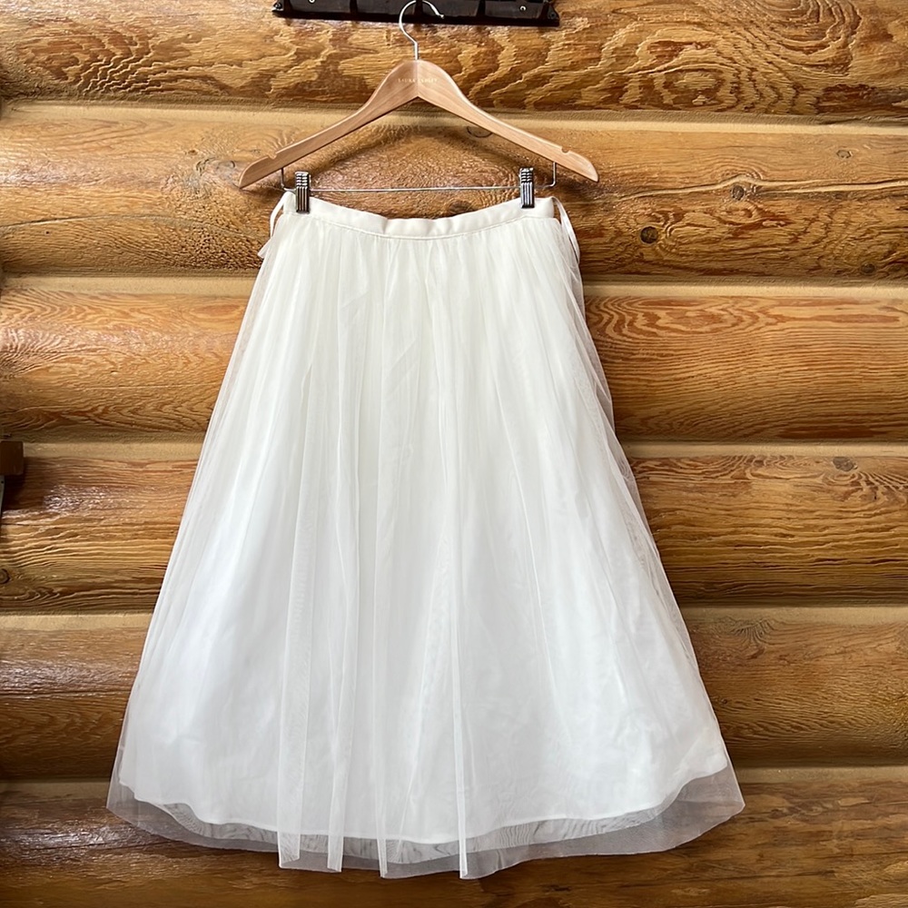 BHLDN off-white tulle skirt